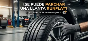 ¿Se puede parchar una llanta Runflat pinchada? Lo que debes saber en una urgencia