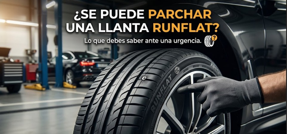 ¿Se puede parchar una llanta Runflat pinchada? Lo que debes saber en una urgencia