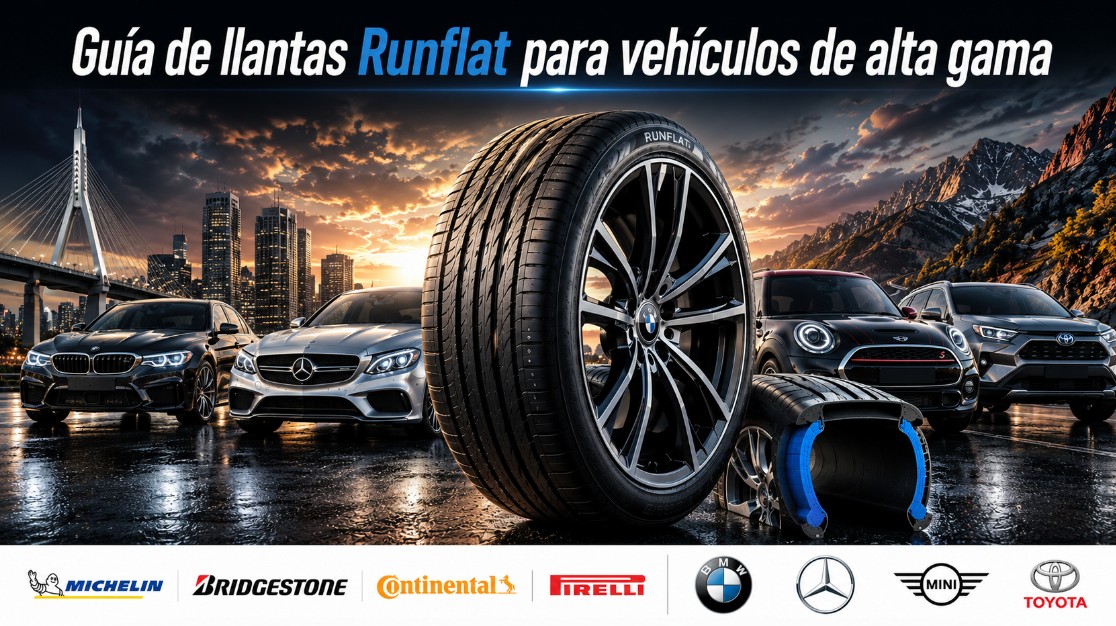 Guía de Llantas Runflat para Vehículos de Alta Gama: BMW, Mercedes-Benz, Mini Cooper y Toyota