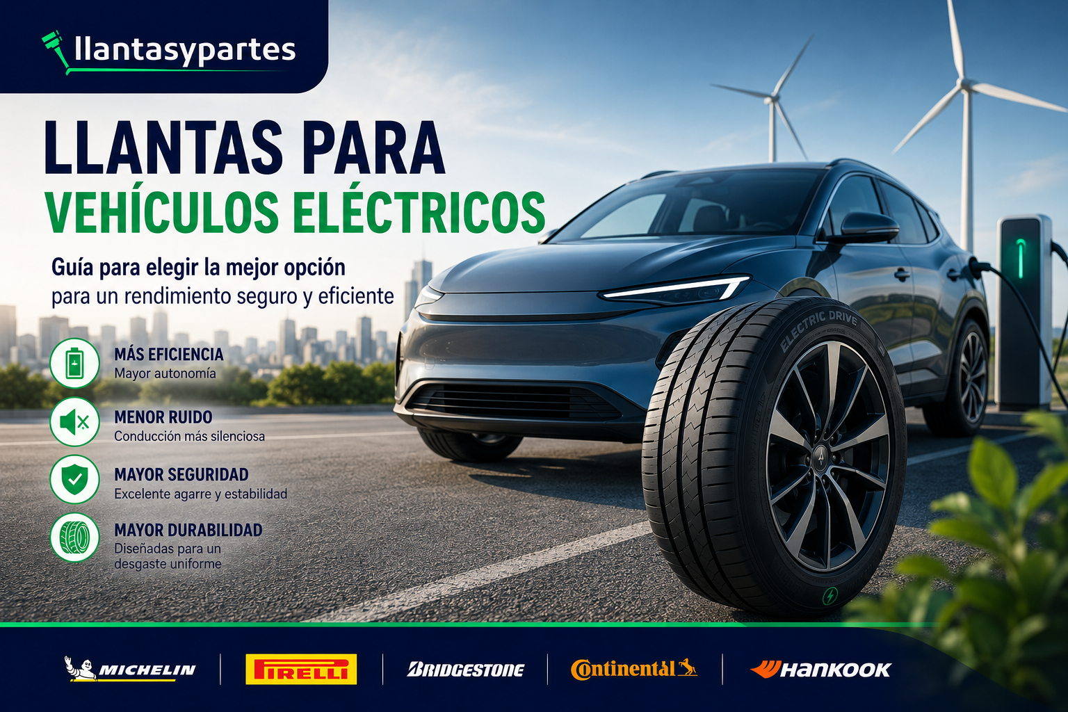 Llantas para carro eléctrico: cómo elegir las adecuadas