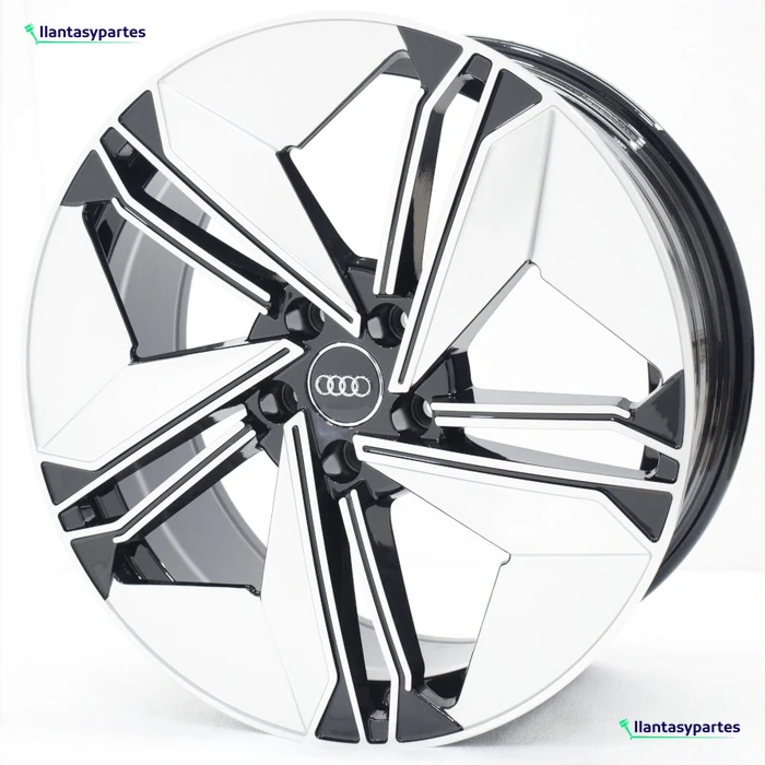 Velante Wheels Rin FBX334-9 Negro con cara diamantada plateada