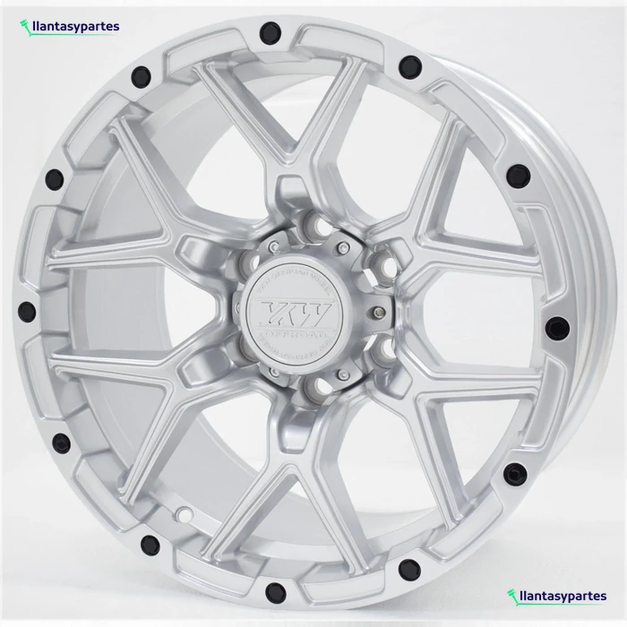 Velante Wheels Rin 7512 Plateado con remaches negros