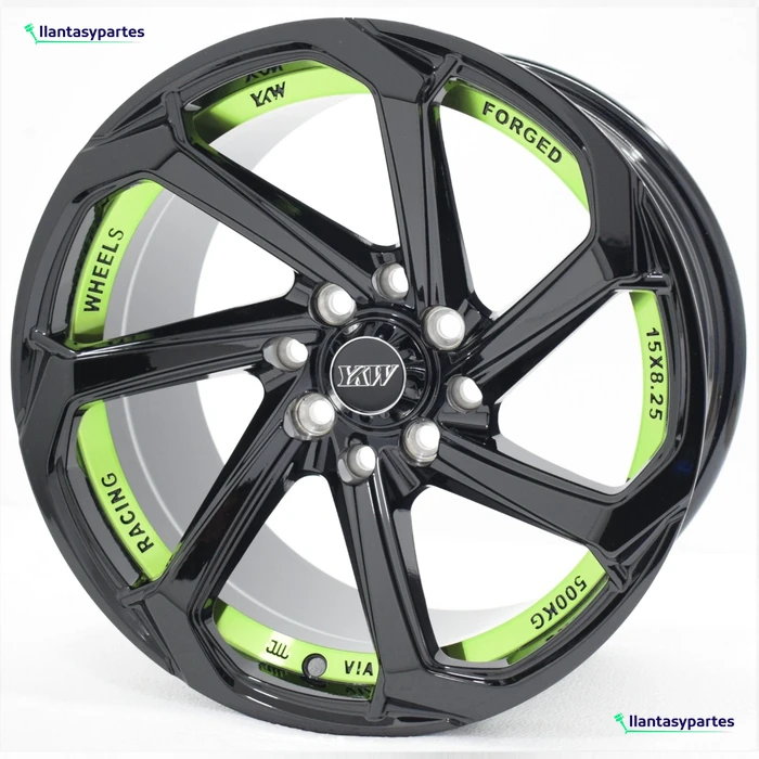 Velante Wheels Rin 5038 Negro con fondo verde