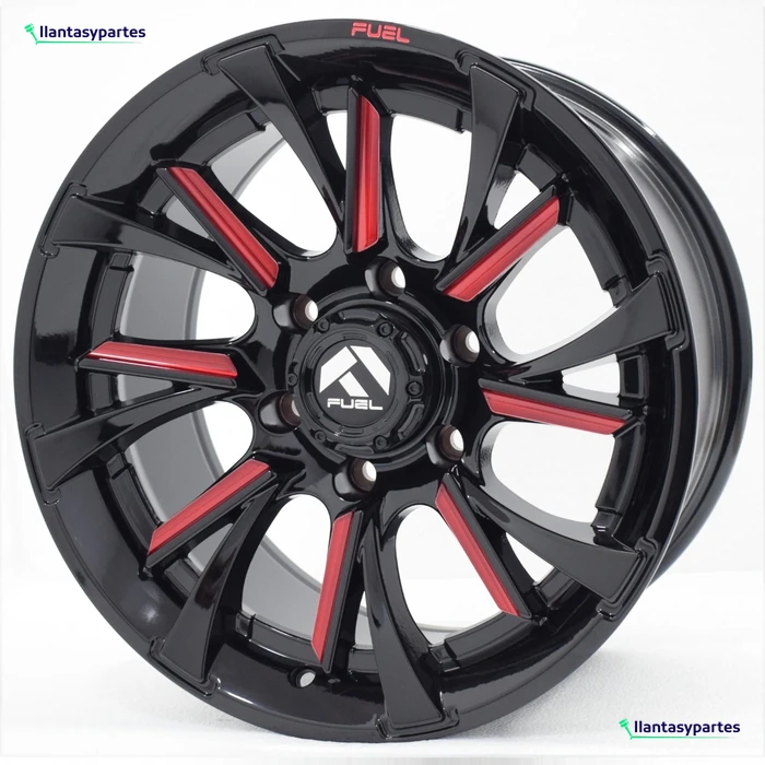 Velante Wheels Rin FF91 Negro con fresado rojo