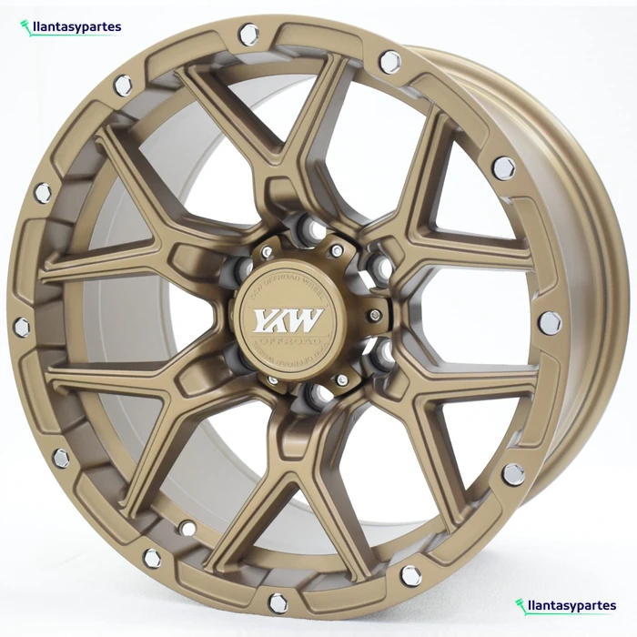 Velante Wheels Rin 7512 Bronce mate con remaches cromados