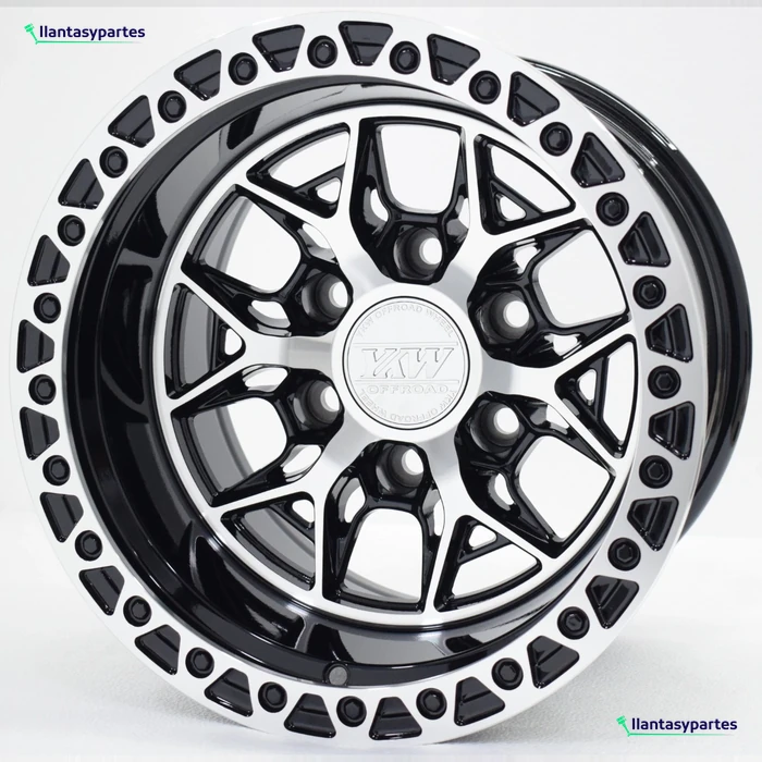 Velante Wheels Rin 5510 Negro con cara y pestaña diamantadas