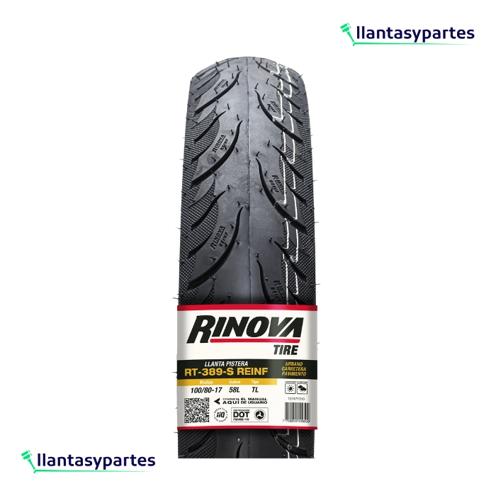 Llantas Rinova RT389-S REINF
                                         100/80-17-1
